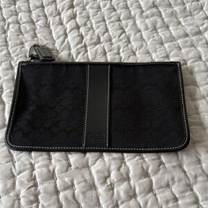Coach Black Signature Wristlet